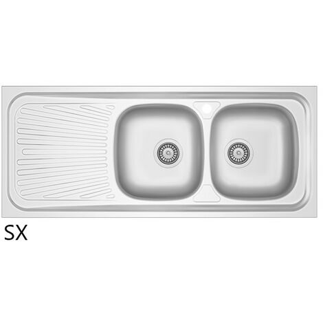 Aufsatzwaschbecken aus Stahl Mod. La01 cm 120X50