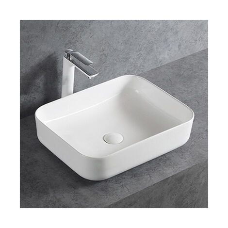 Aufsatzwaschbecken Bernstein KW6127 Keramik 50x39x13cm Weiß glänzend ohne Ablaufgarnitur