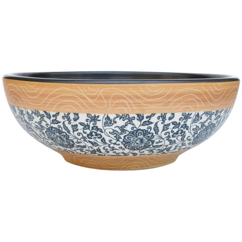 Aufsatzwaschbecken Mehrfarbig Rund Ø41x14 Cm Keramik Vidaxl