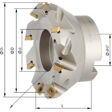 Aufsteck-Planfräser D63mm Z6 für SEMT09T3 FORMAT