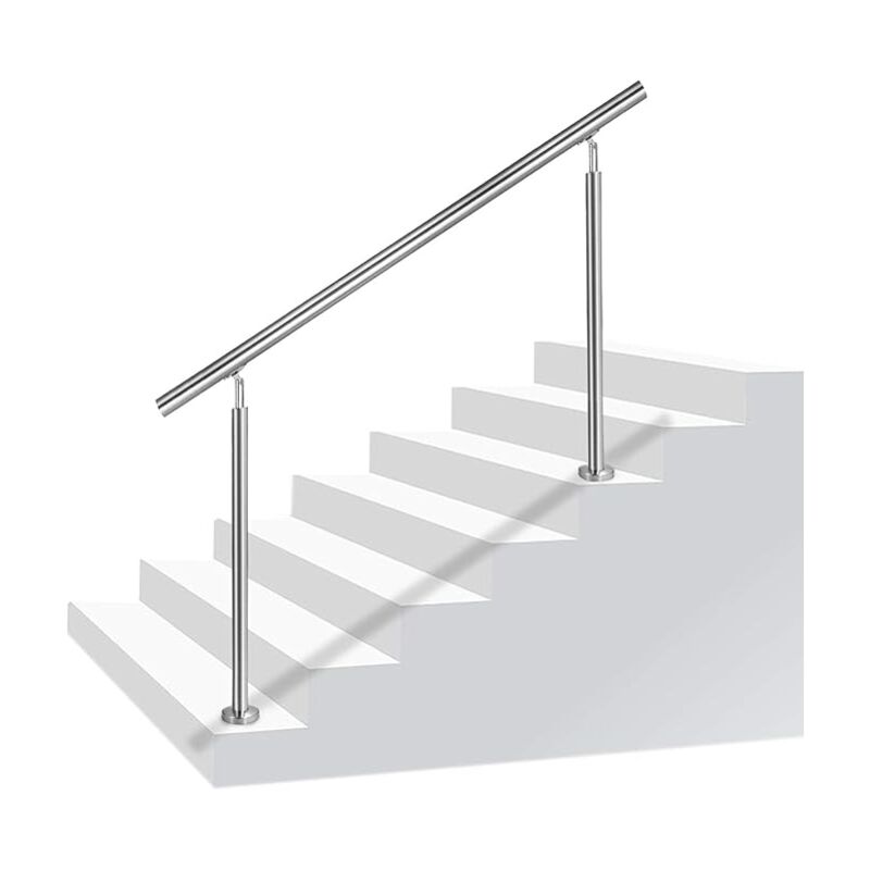 Aufun - 100cm Rampe D'Escalier Argent Garde Corps pour Escalier