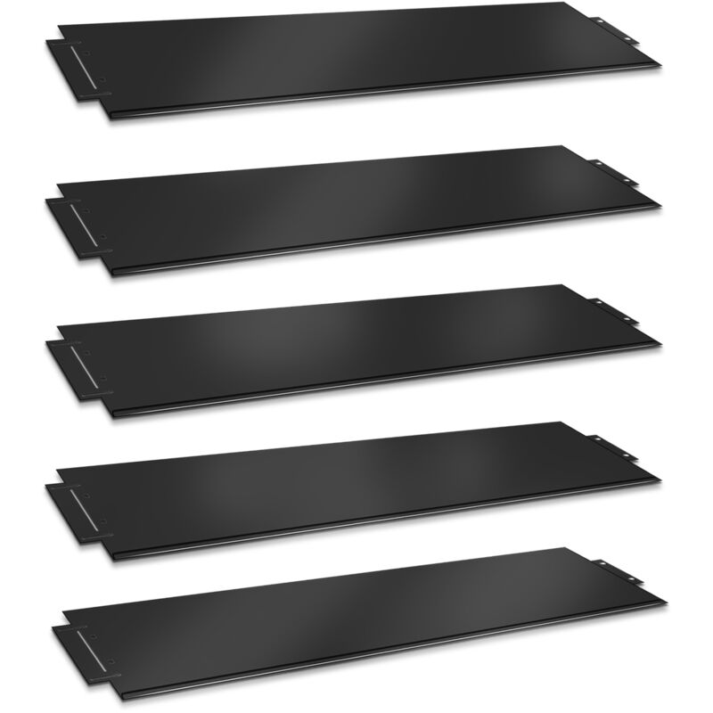 Bordure de Jardin Gazon en Acier Galvanisé 15pcs pour Jardin Plantes Potager 15m x 15 cm Noir - Aufun