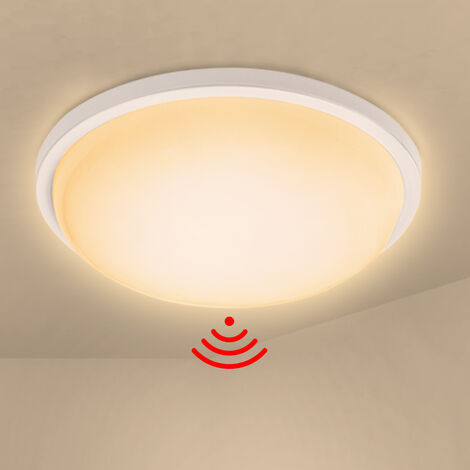 AUFUN 15W LED Lampe de plafond rond IP44 Blanc froid Blanc Chaud