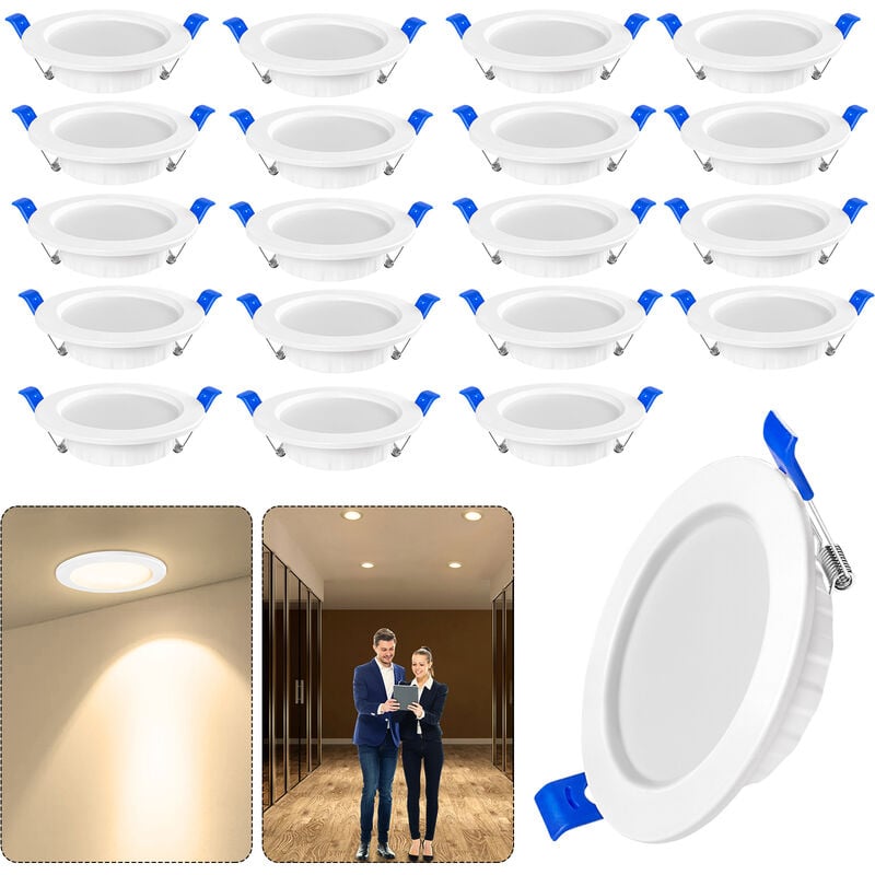 Aufun - 20x5W Led encastré plat encastré spots led encastrés