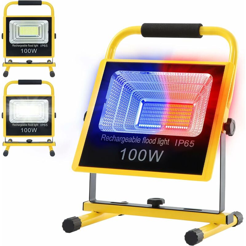 Stativ Für LED Flutlichtstrahler Baustrahler Fluter Flutlicht Gelb Bis 115cm