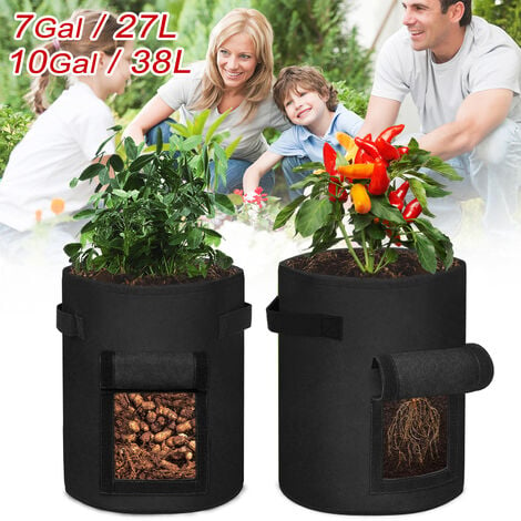 Sac de Culture de Jardin Rond, Sac pour Plantes, Pots Tissu en Feutre pour  Pommes de Terre, Carottes et Tomates, Concombre, 80x30cm - Cdiscount Jardin