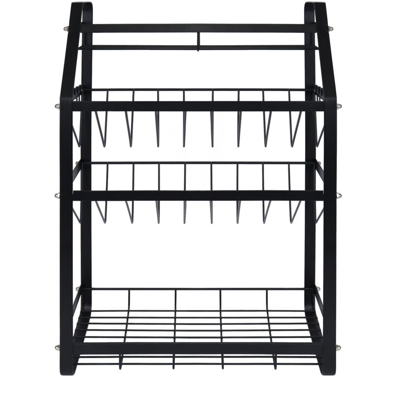 Aufun - 4 niveaux Kitchen Spice Rack, étagère en métal avec inclinaison de 45 degrés, pour bouteilles d'épices Boîtes à l'huile Rangement (Tye a)