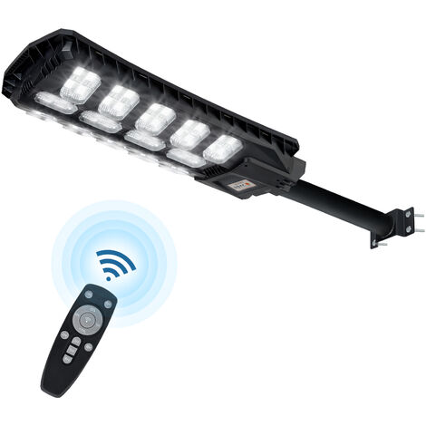 AUFUN 500W LED lampadaire solaire avec détecteur Blanc froid