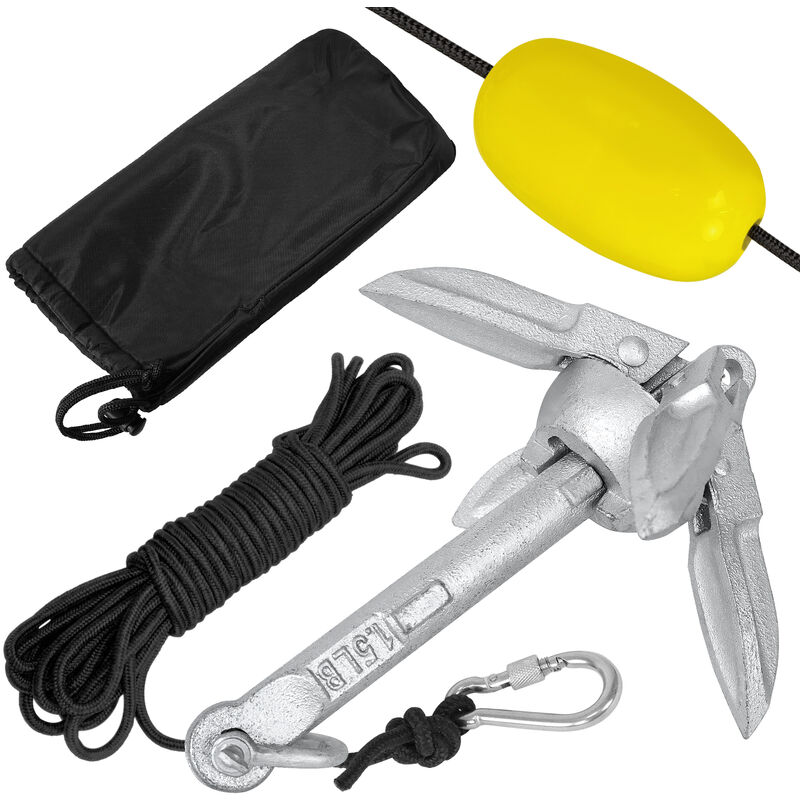 Aufun - Ancre de bateau en fonte galvanisىe ـ chaud Avec 10m (0.7KG)