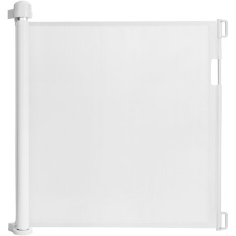 AUFUN de sécurité extensible, barrière d'escalier, barrière de sécurité, pour jeunes enfants, bébé, 88.5x150cm, Blanc