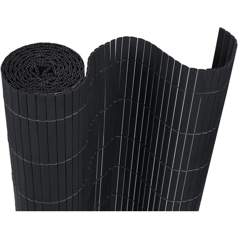 Aufun - Brise-vue en pvc 200x300CM, anthracite, brise-vue extérieur avec lattes renforcées, brise-vue coupe-vent résistant aux uv pour jardin balcon