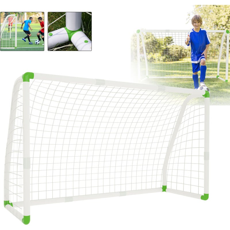 Aufun - But de Football en pvc pour Enfants avec Filet, Filet de Football pour Jardin, Parc, Plage ou Hall, 180 x 120 x 80 cm