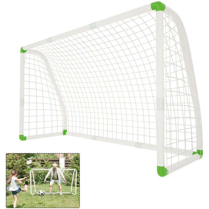 Aufun - But de Football en pvc pour Enfants avec Filet, Filet de Football pour Jardin, Parc, Plage ou Hall, 245 x 155 x 90 cm