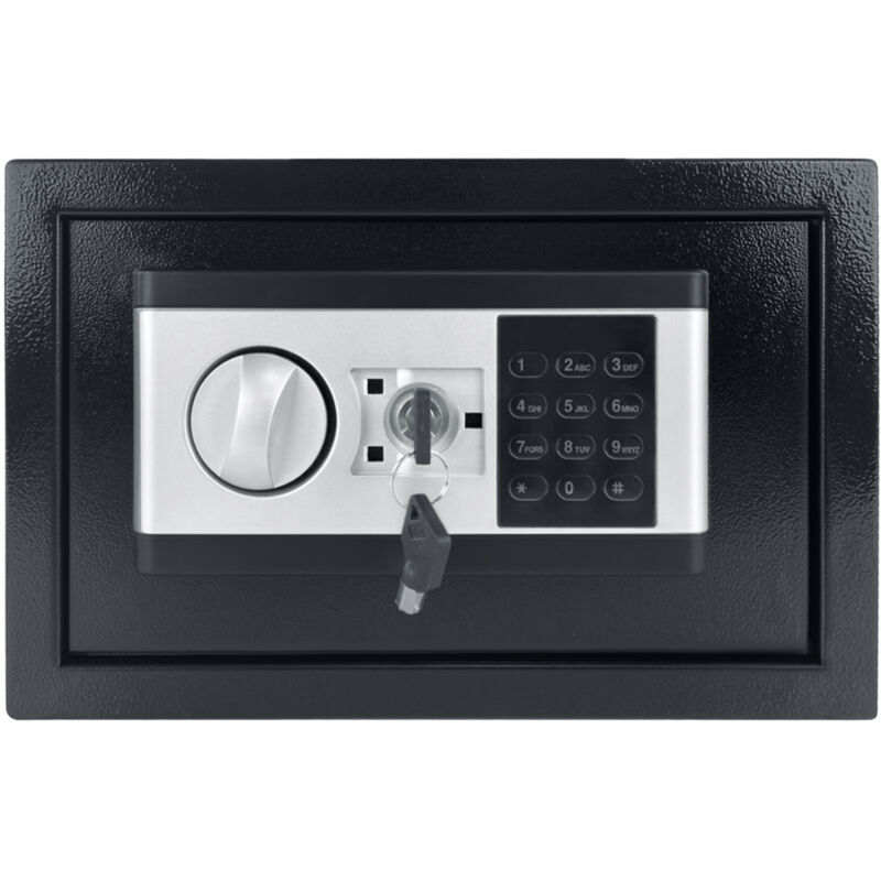 Image of Cassaforte elettronica inclusa scatola batteria, 2 chiavi di sicurezza, cassaforte a pavimento, serratura blindata, serratura a combinazione, 35 x 25