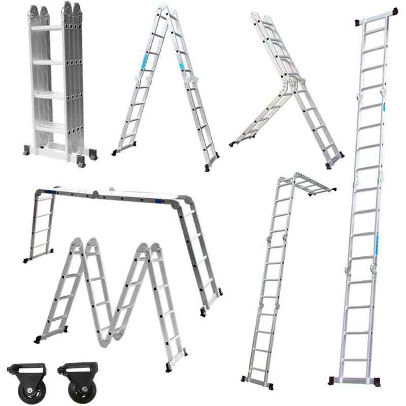 Chelle multifonctionnelle 2 plaques d'échafaudage et 2 traverses de sol - Aufun