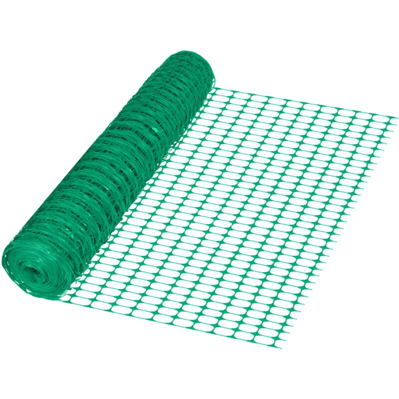Aufun - Clôture de Sécurité en Plastique 30m Rouleau de Filet de Protection Barrière de Construction Vert 1 x 30m