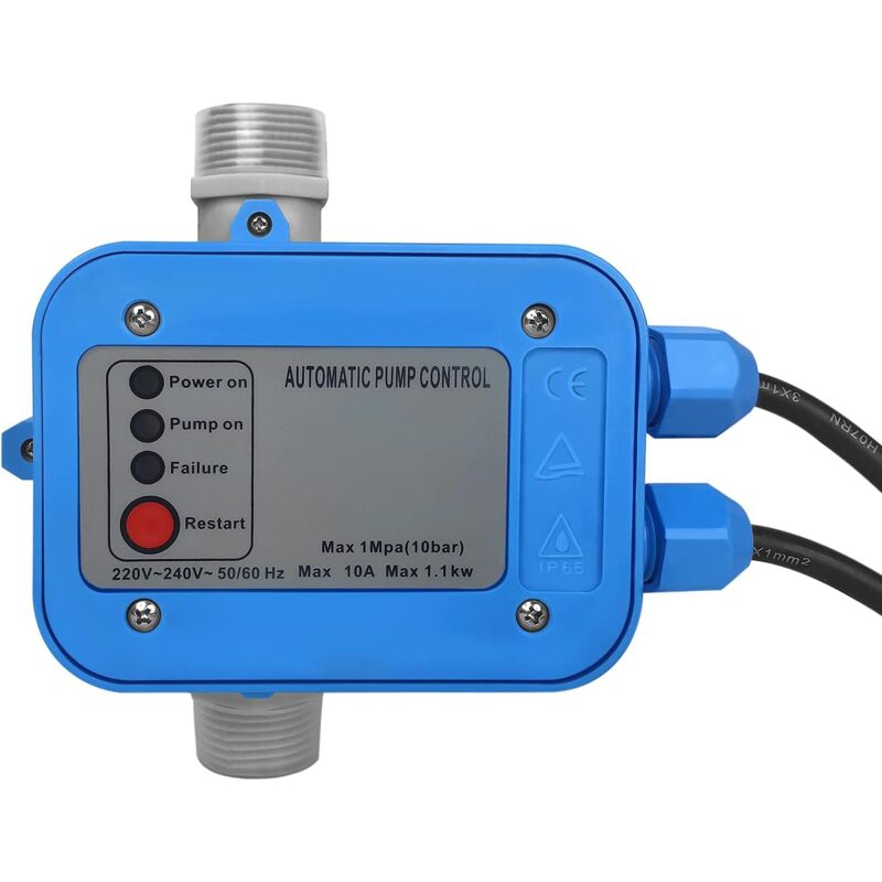 Aufun - Commande De Pompe Avec CâBle, Pressostat 10 Bars, Surveille La Pression De L'Eau. ÉTeindre Garden House