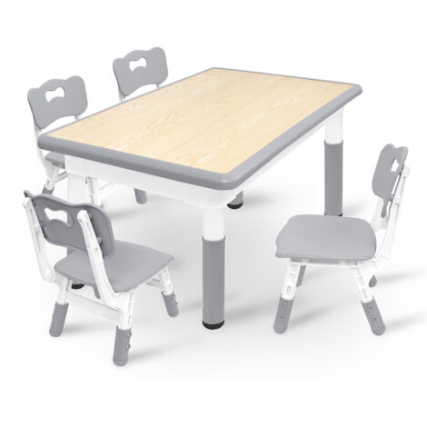 AUFUN Ensemble Table et Chaises pour Enfants avec 4 Sièges