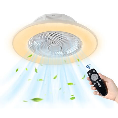 AUFUN Fan Light LED Ventilateur de Plafond Dimmable avec Télécommande