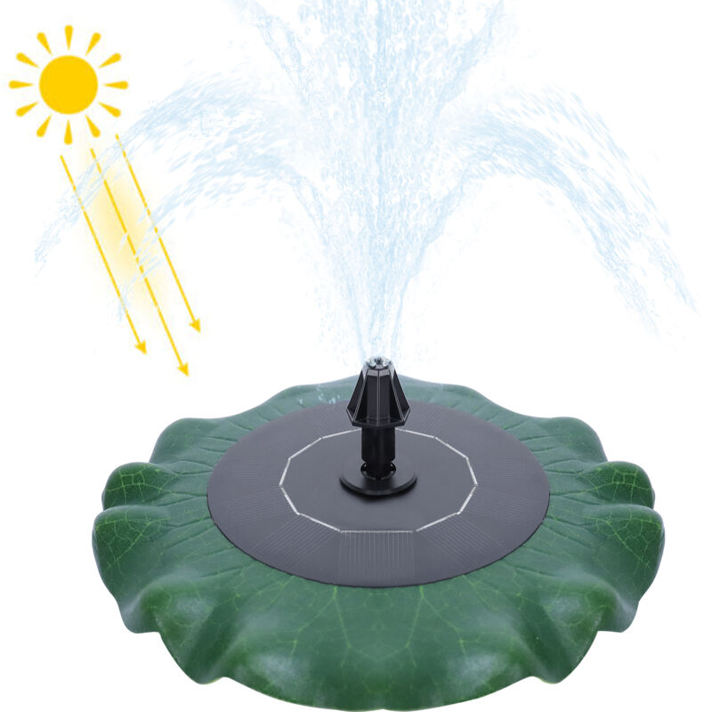 Aufun - Fountaine solaire avec 7 styles Lotus 1.4W