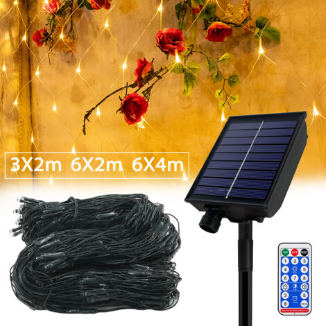 AUFUN Guirlandes lumineuses solaires avec 8 Modes d'éclairage 30M 300 LED Blanc