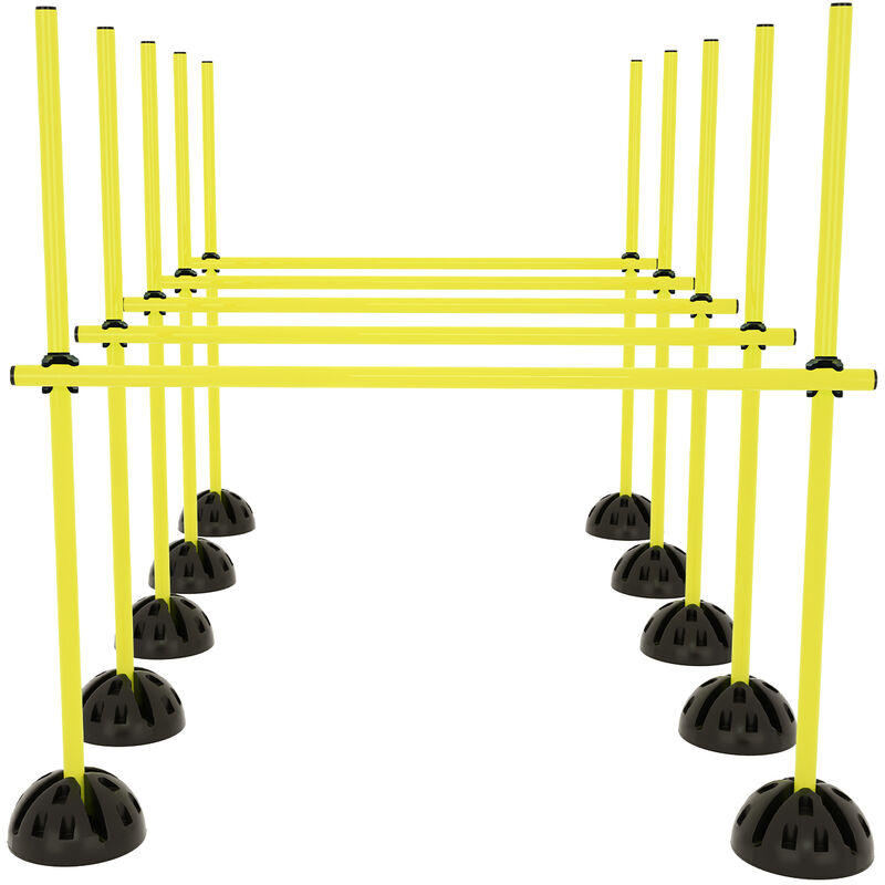 Aufun - Haies de Vitesse et d'agilité Bâtons d'entraînement pour Le Fitness Ensemble de Haies réglables pour Divers entraînements Obstacles de