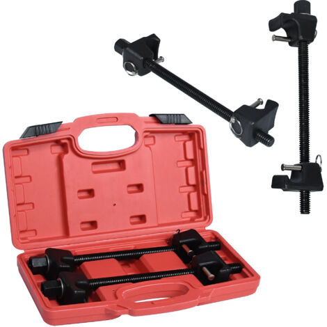 AUFUN Kit Compresseurs de ressorts avec 4 Griffes Pour tendeur ـ ressorts ressorts de Rabaissement pour suspension, ressort de bobine 2 piوces 310 mm