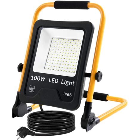 AUFUN Lampe de chantier LED avec connecteur avec 3m cable Blanc froid200 W