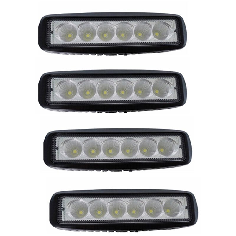 Lampe de travail led Offroad Phare supplémentaire étanche 4 x 18 w - Aufun