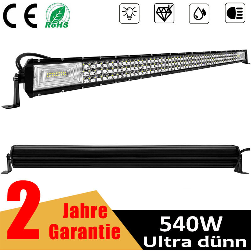 Aufun - Projecteur supplémentaire led pour voiture étanche 540W
