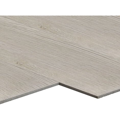 AUFUN Pavimento in PVC Autoadesivo 18 Pezzi 2.51m², Piastrelle per Pavimenti con Texture di Legno, Pavimento in Vinile Resistente all'Acqua e Antiscivolo, Per Cucina, 91x15cm (Quercia Bianca)