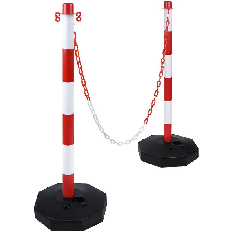 Aufun - Poteau de chaَne, 2 poteaux de barriوre en plastique pe