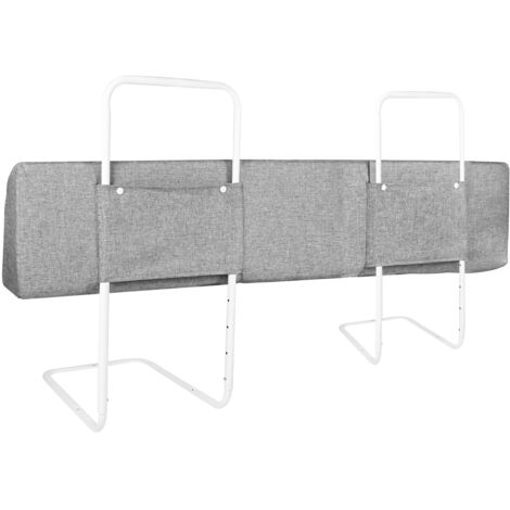 AUFUN Protection des bords de lit pour lit d'enfant, portable Bed Rail, Bed Bumper - Barrière de lit en mousse avec housse antidérapante (100cm, gris)