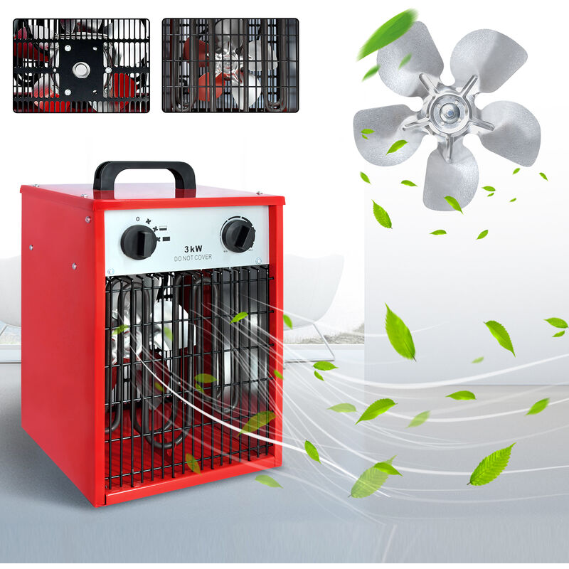 Aufun - radiateur électrique, Appareil de chauffage électrique industriel, 3KW