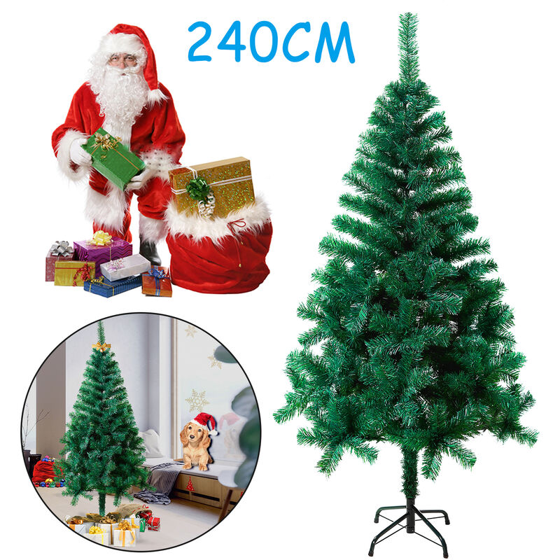Sapin de Noël artificiel vert PVC(240cm,vert) - Aufun