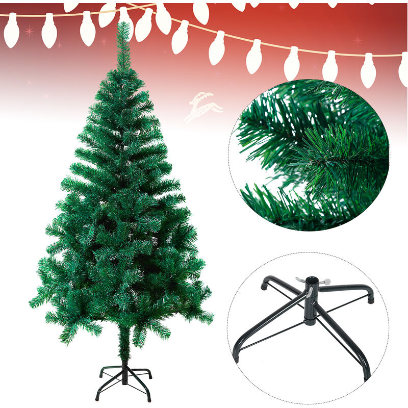 Sapin de Noël artificiel vert pvc (210cm,vert) - Aufun