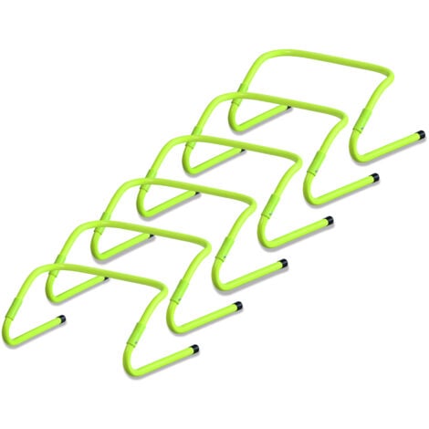 AUFUN Set di 6 Ostacoli da Allenamento Regolabili in Altezza, Aiuto Multi Sport, Allenamento di Mobilità e coordinazione, Allenamento velocità e Agilità