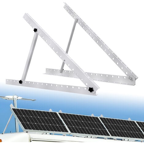 ZMH Balkonkraftwerk Halter - 36-68CM erstellbar Set Solarpanel Halterung  Solarmodul-Halterung, (1-tlg., 100W-400W Solarpanel 0-30° Einstellbarer  Winkel Dachhalterungen)