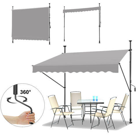 AUFUN Store banne manuelle Store pour balcon(250cm