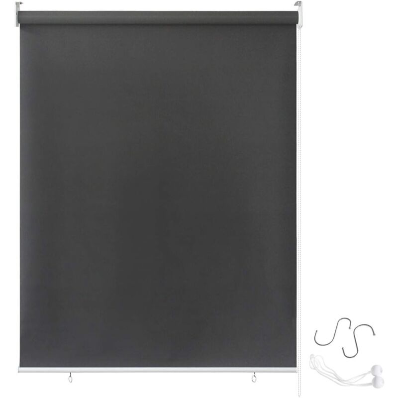 Aufun - Store enrouleur extérieur pour balcon, protection solaire, store vertical, store enrouleur extérieur, protection uv (180 x 240 cm, anthracite)