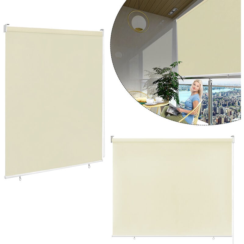 Aufun - Store extérieur Balcon Store extérieur résistant aux intempéries 140 x 240 cm Store extérieur Protection solaire Store balcon Protection