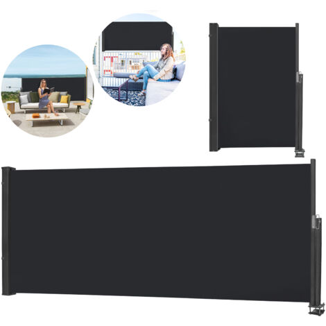 AUFUN Store latéral Protection de la Vie privée auvent Extensible 100x300 cm Anthracite