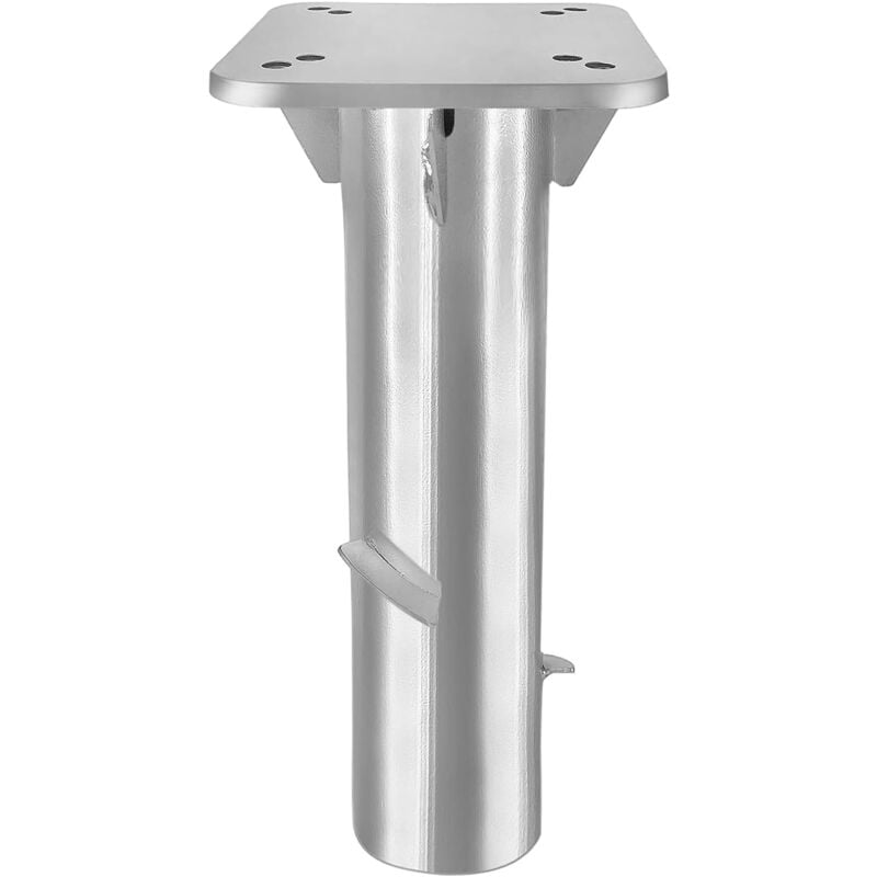 Support De Parasol Universel Avec Plaque De Base En MéTal, Manchon De Sol Pour Parasol De Jardin, Argenté - Aufun