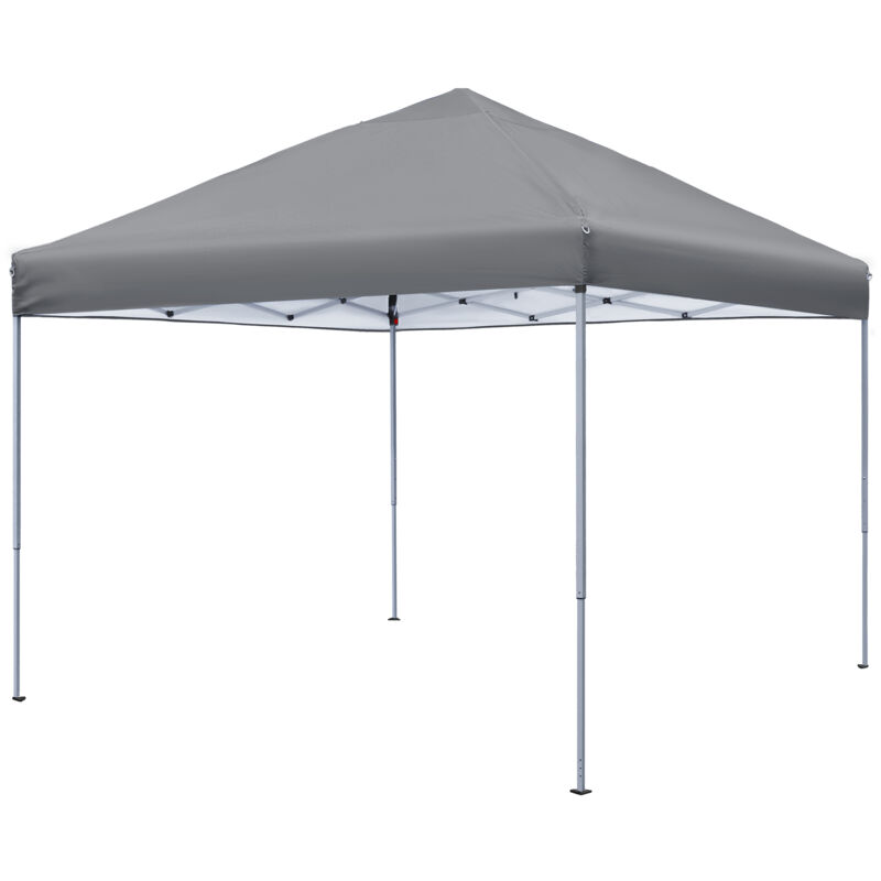 Tonnelle de Jardin Pliable, Résistant Au Froid, Pavillon avec sac de Transport, Imperméable, Protégé Contre les uv, 3x3m, Gris Argent - Aufun
