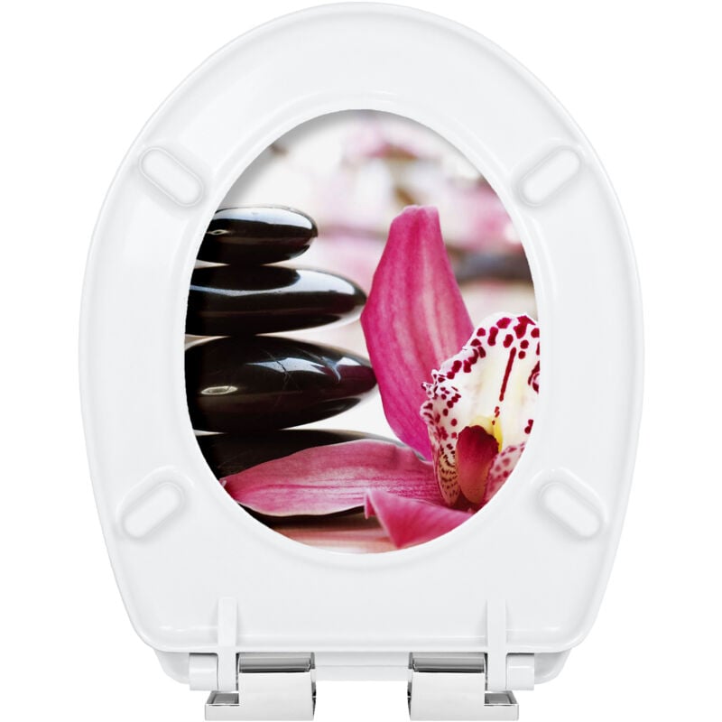 AUFUN - Siège de toilette pour adultes avec frein de chute et fermeture en douceur, fixation facile, charnières robustes et finition haut de gamme