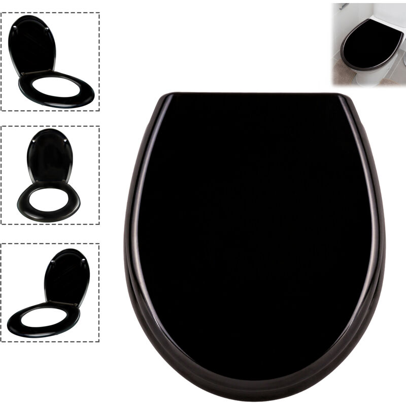 Aufun - Siège de toilette pour adultes avec frein de chute et fermeture en douceur, fixation facile, charnières robustes et finition haut de gamme