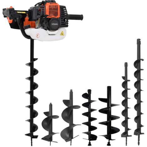 Auger Ground Drill Set Steel vidaXL