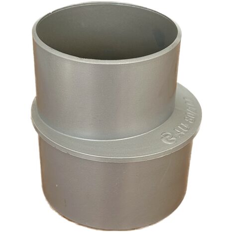 Aumento ø80x100 (bicchiere sul ø minore) per pluviali : Colore - Acciaio