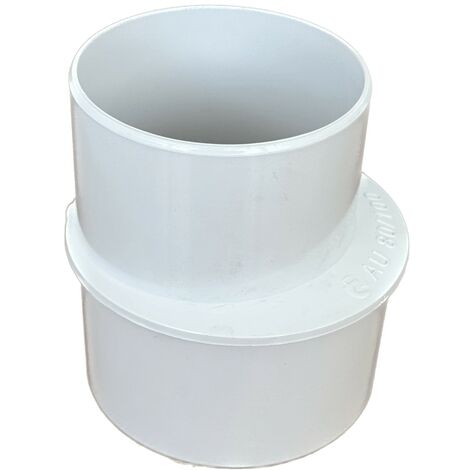 Aumento ø80x100 (bicchiere sul ø minore) per pluviali : Colore - Bianco