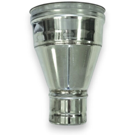 Aumento per tubi stufe a legna in acciaio inox 304 monoparete con attacco F/M - F12 - M14